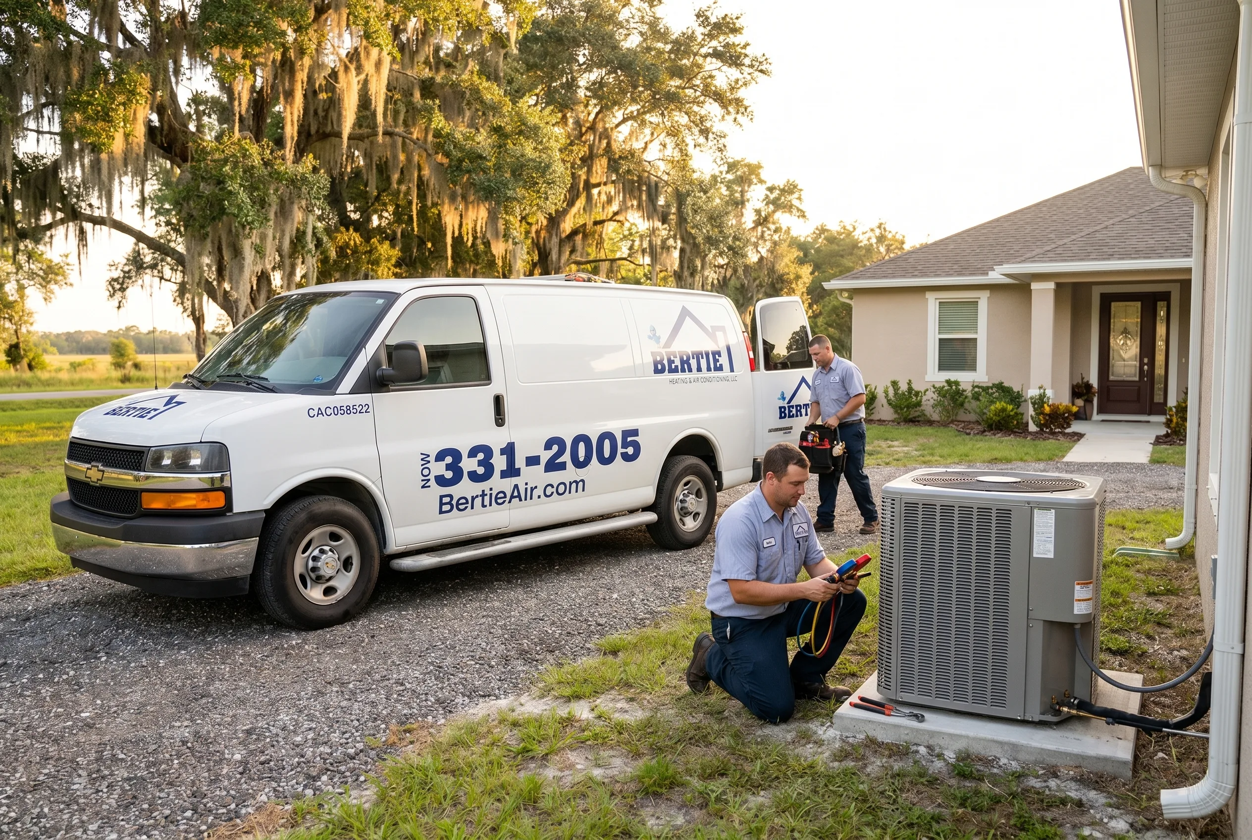 A Williston, Florida neighborhood served by Bertie Air